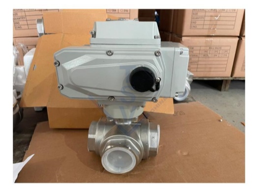 /Electric Actuator Three Way Thread NPT/BSPT Ball Valve