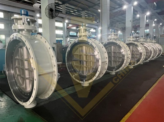 /Carbon Steel Flange End Triple Offset Butterfly Valve with Gear Wheel
