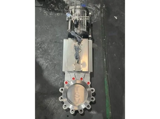 Pneumatic Operated Stainless Steel Knife gate valve with Limit Switch